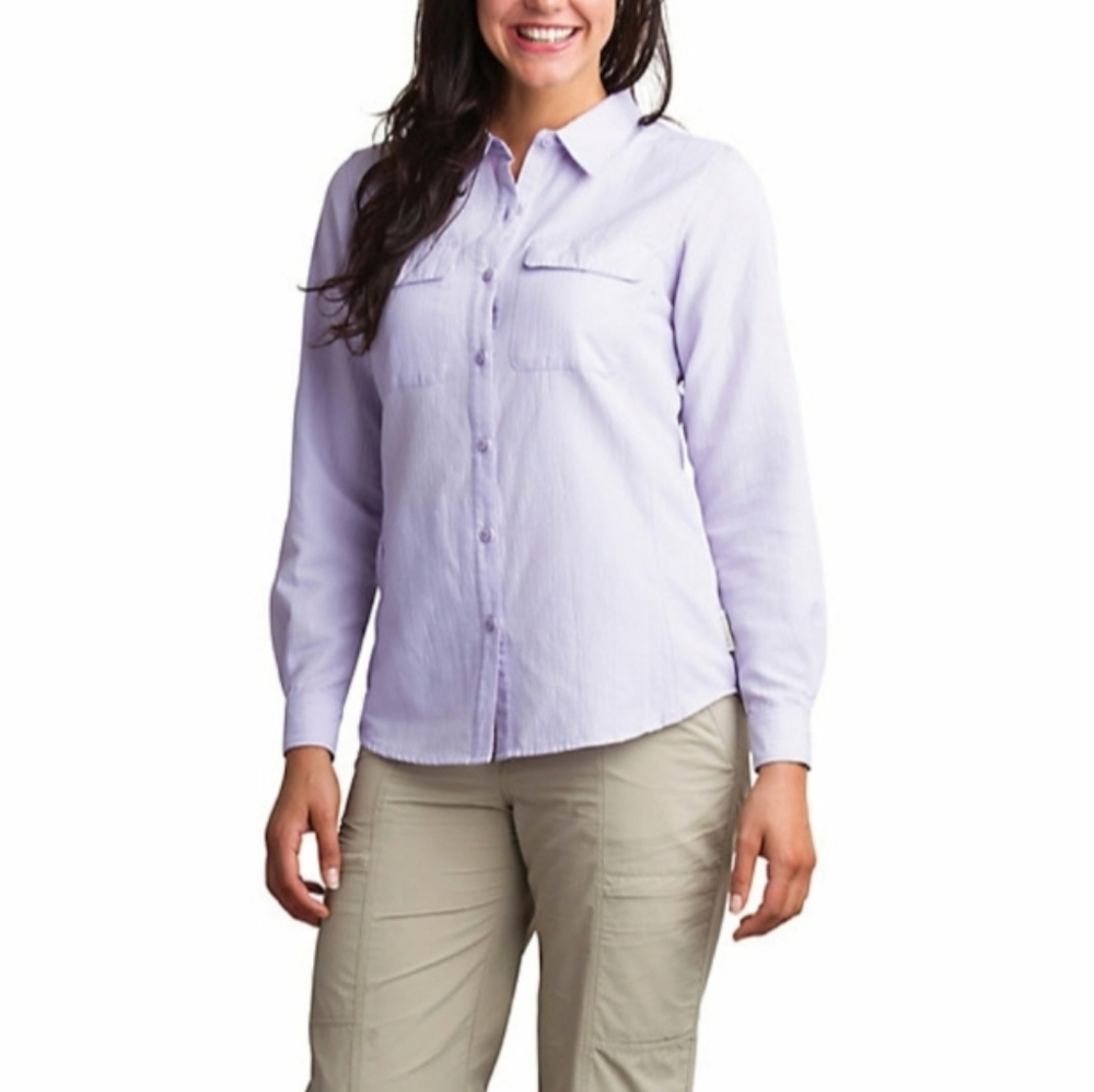 ExOfficio Women’s Stretch Travel Shirt Long Sleeve Button Front Quick Dry Tunic